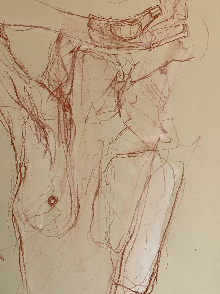 Original Expressionism Erotic Drawing by Laurent Anastay Ponsolle