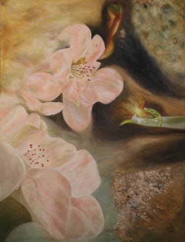 Print of Fine Art Floral Paintings by Ildiko Mecseri