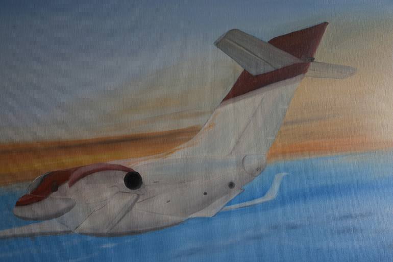 Original Fine Art Aeroplane Painting by Ildiko Mecseri