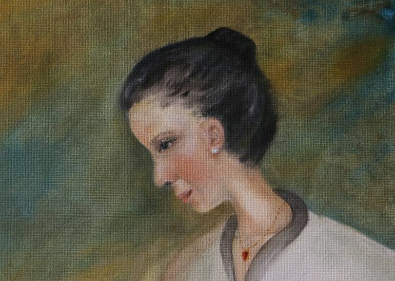 Original Fine Art Women Painting by Ildiko Mecseri