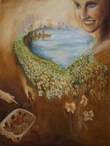 Print of Floral Paintings by Ildiko Mecseri