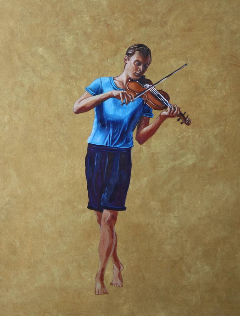 The Violinist Painting by Victoria Heald | Saatchi Art