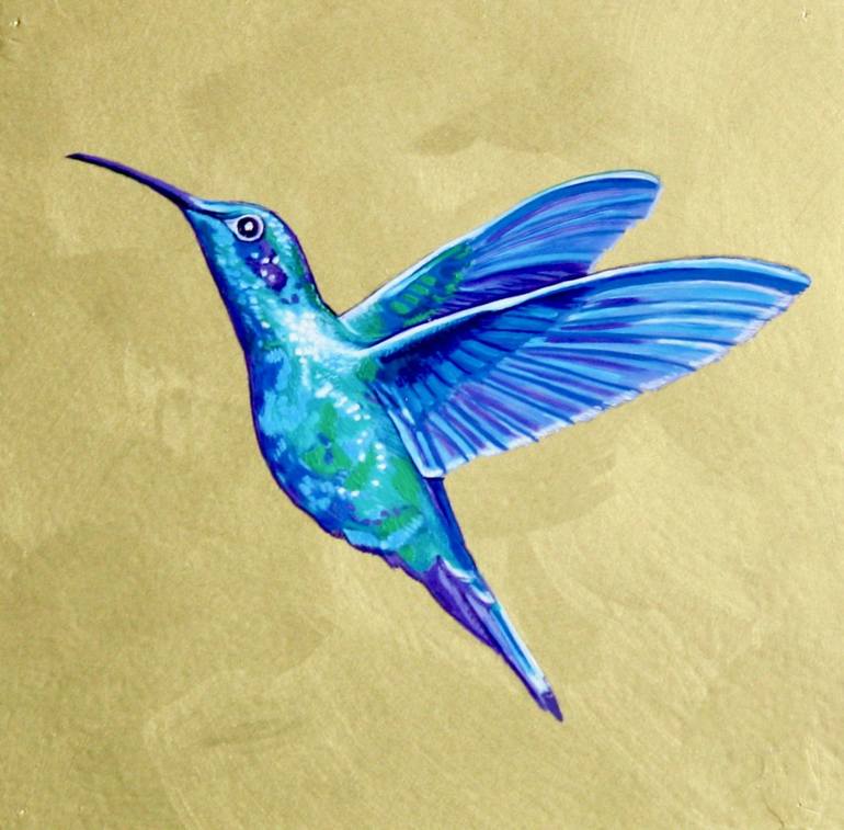 Hummingbird #4 Painting by Victoria Heald | Saatchi Art