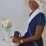 Woman in straw hat by Markenzy Cesar