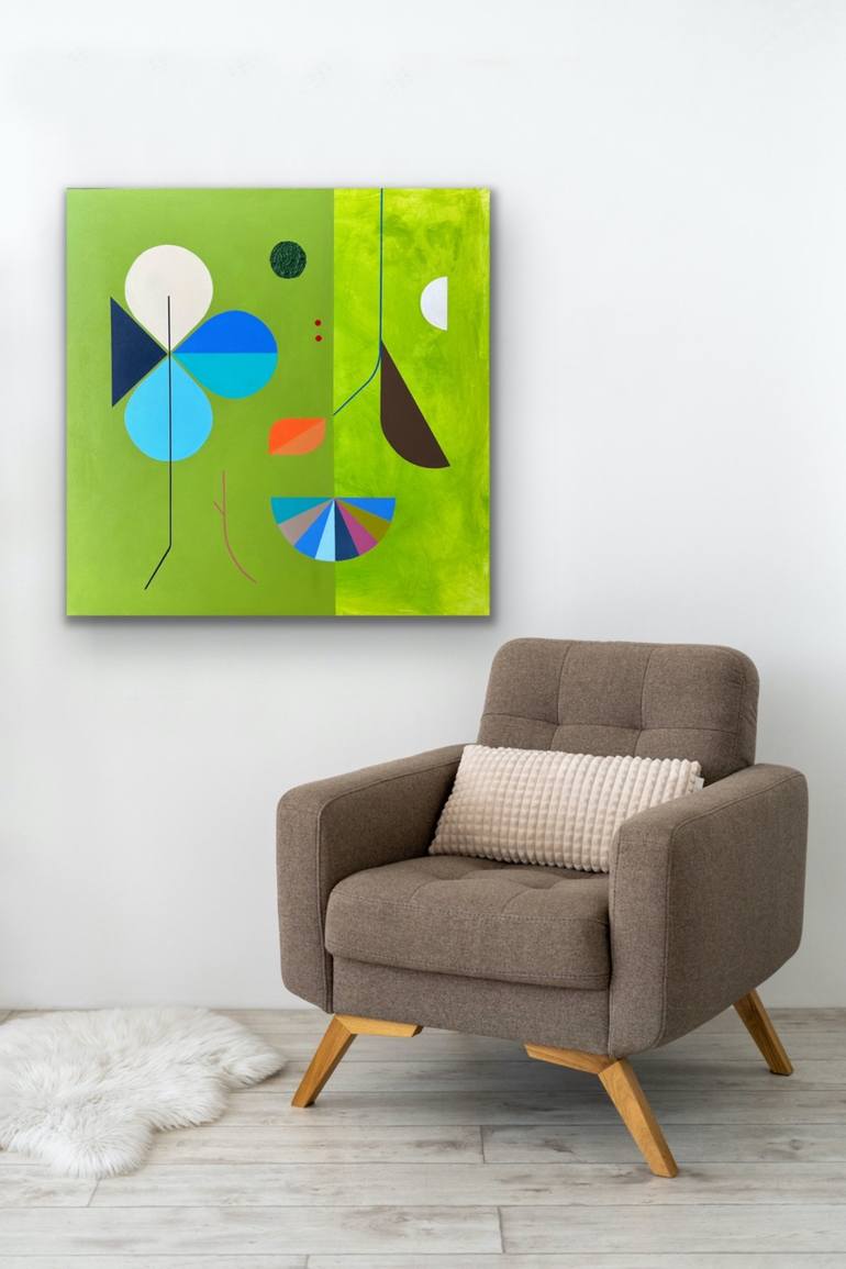 Original Geometric Abstract Painting by Marion Griese
