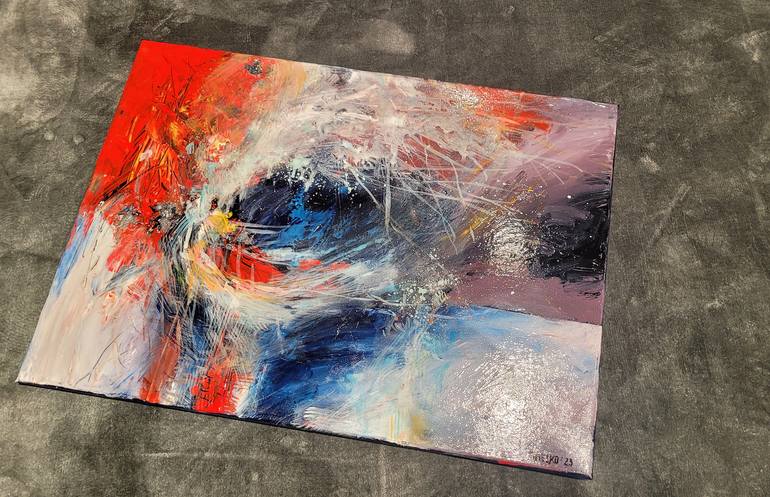 Original Abstract Expressionism Abstract Painting by Tomasz Omelko