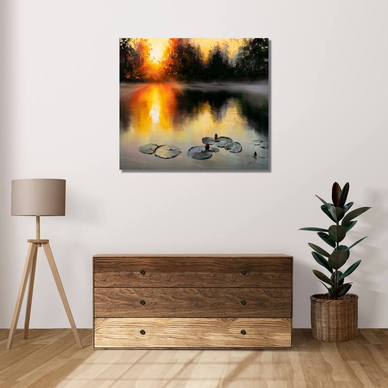Original Impressionism Landscape Painting by Bozhena Fuchs