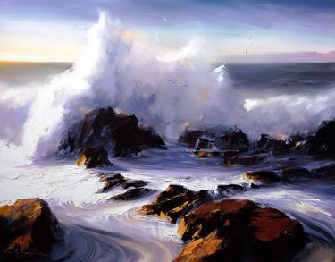 Original Impressionism Seascape Paintings by Bozhena Fuchs