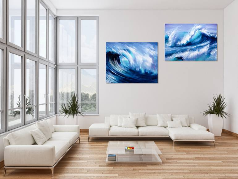 Original Contemporary Seascape Painting by Bozhena Fuchs