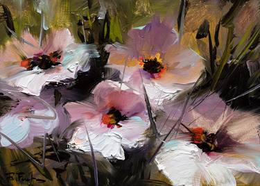 Original Impressionism Floral Paintings by Bozhena Fuchs