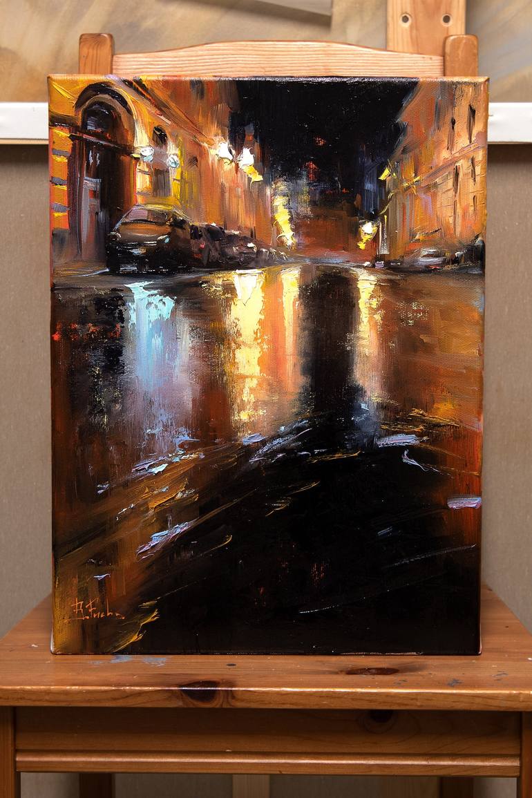 Original Impressionism Cities Painting by Bozhena Fuchs