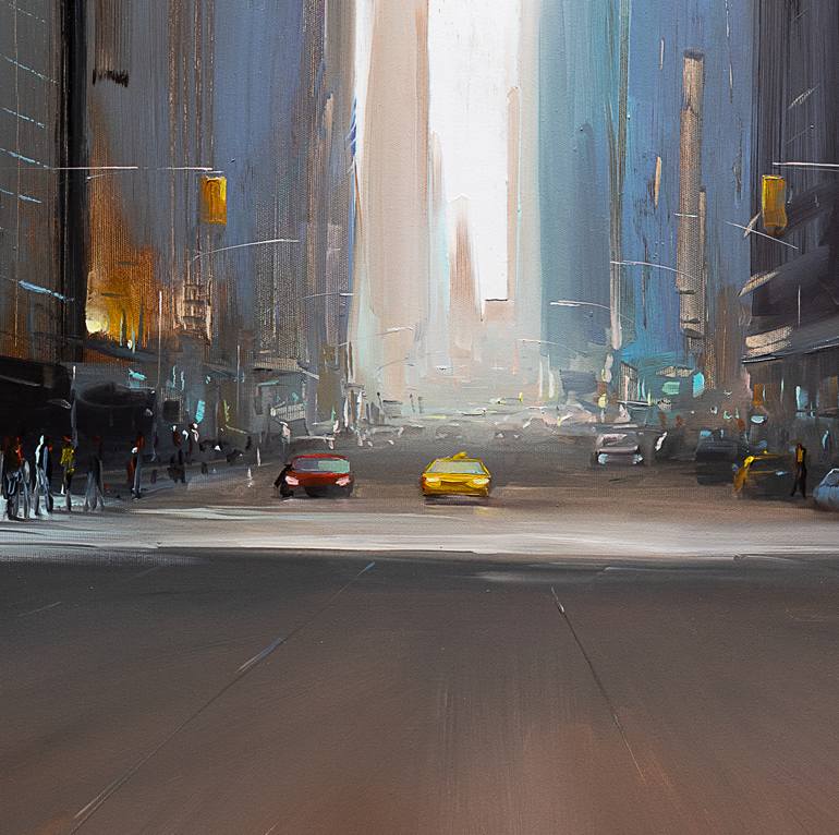 Original Contemporary Cities Painting by Bozhena Fuchs