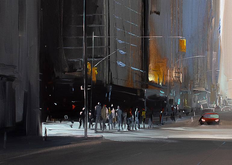 Original Contemporary Cities Painting by Bozhena Fuchs