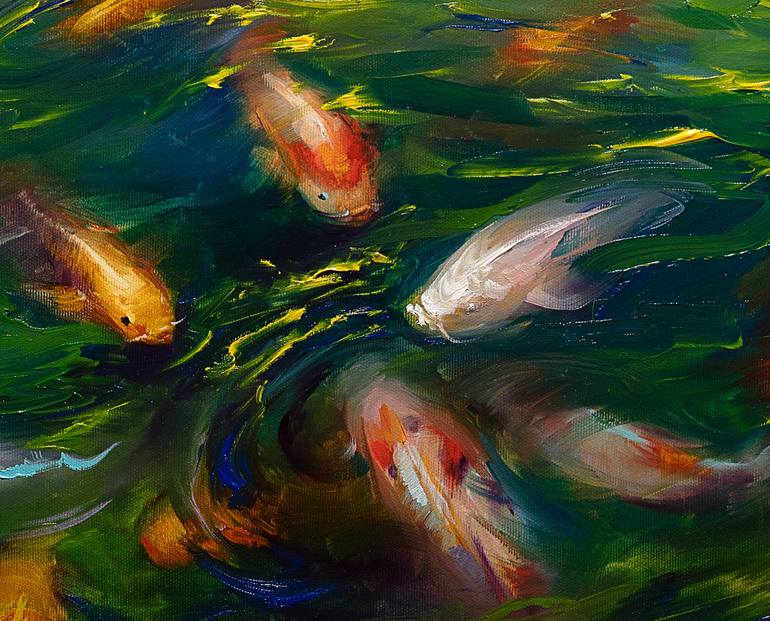 Original Fish Painting by Bozhena Fuchs