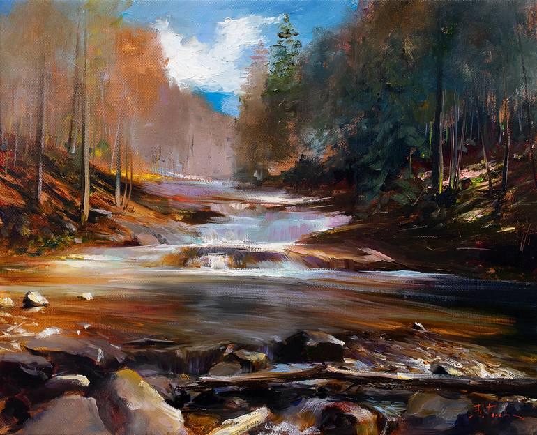 Original Impressionism Landscape Paintings by Bozhena Fuchs