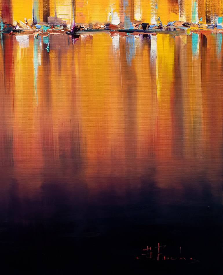 Original Cities Painting by Bozhena Fuchs