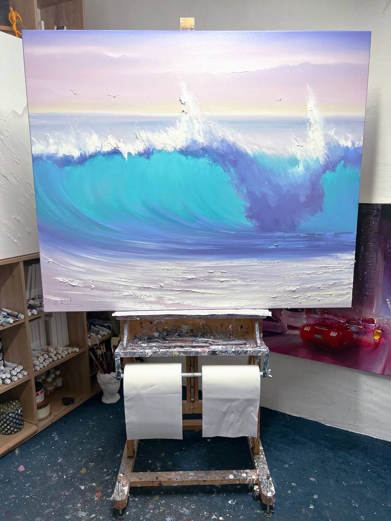 Original Impressionism Seascape Painting by Bozhena Fuchs