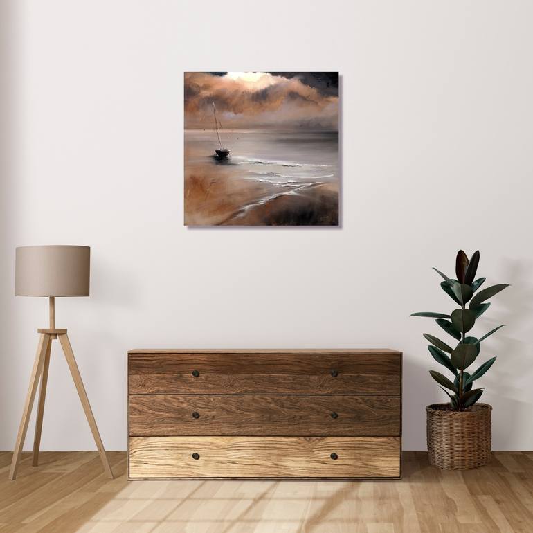 Original Contemporary Seascape Painting by Bozhena Fuchs