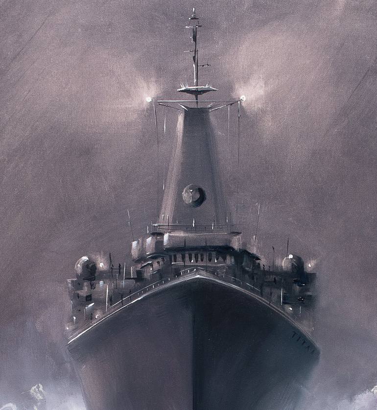 Original Realism Ship Painting by Bozhena Fuchs