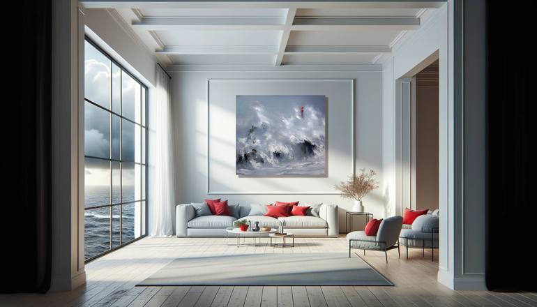 Original Abstract Seascape Painting by Bozhena Fuchs