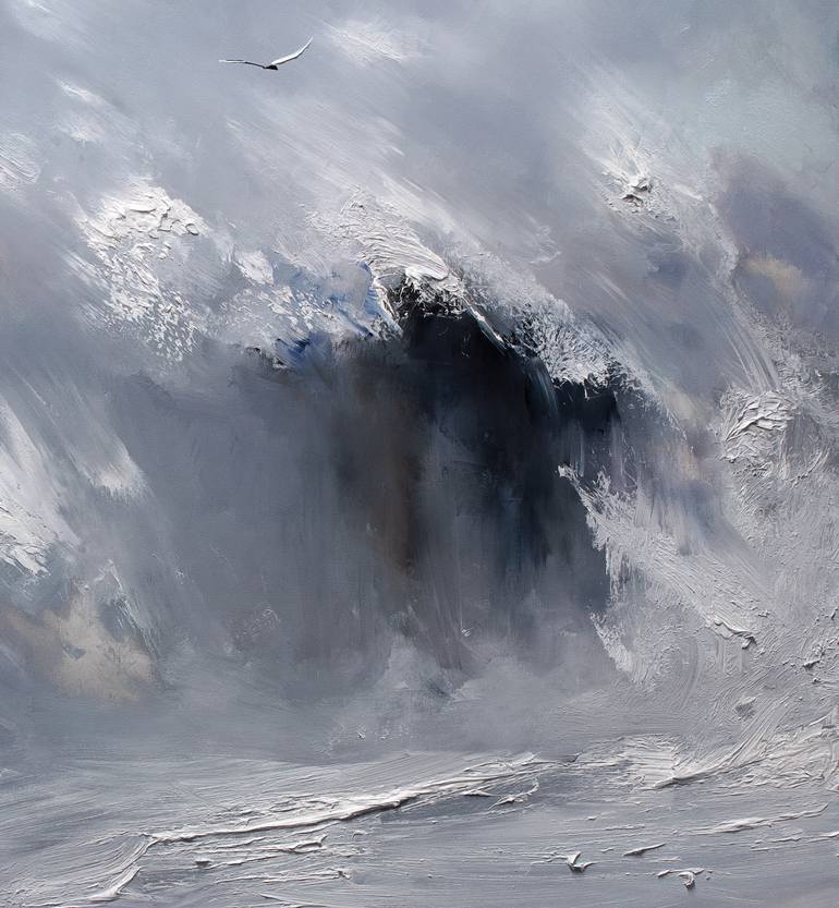 Original Abstract Seascape Painting by Bozhena Fuchs