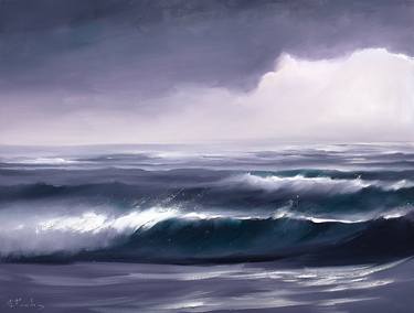 Original Impressionism Seascape Painting by Bozhena Fuchs