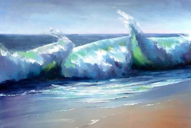 Ocean Waves Painting thumb