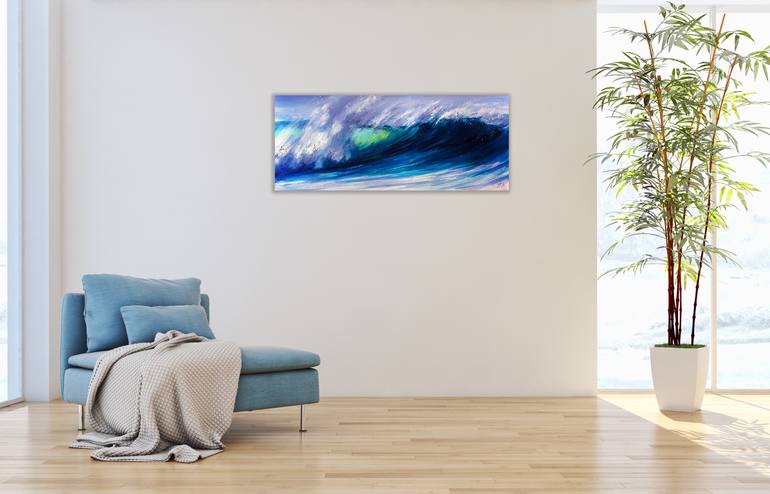 Original Impressionism Beach Painting by Bozhena Fuchs