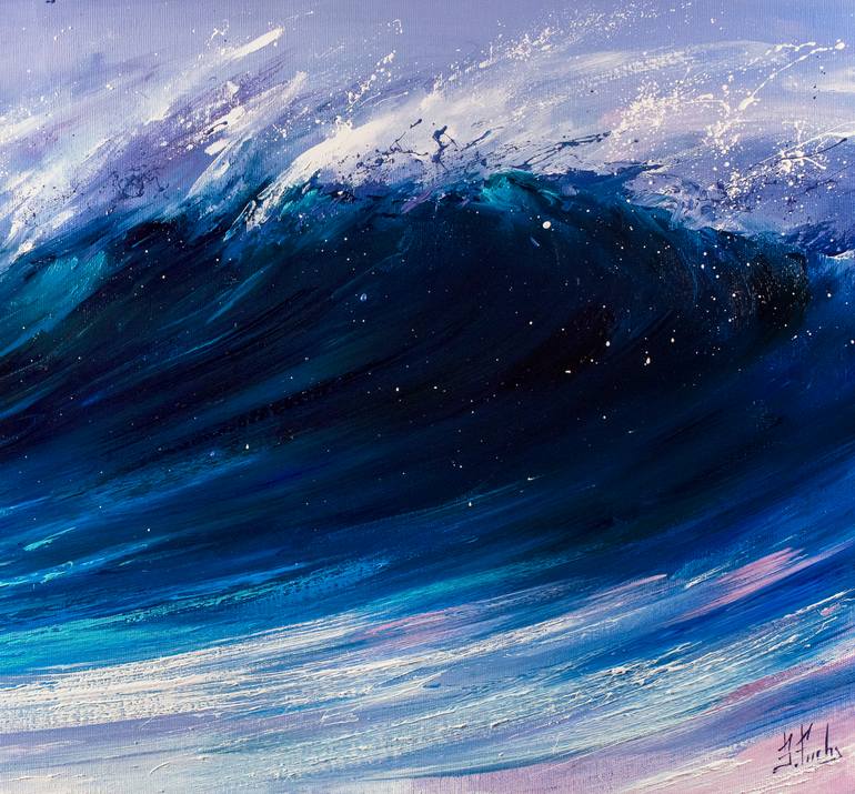 Original Impressionism Beach Painting by Bozhena Fuchs
