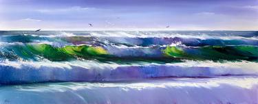 Original Fine Art Beach Paintings by Bozhena Fuchs