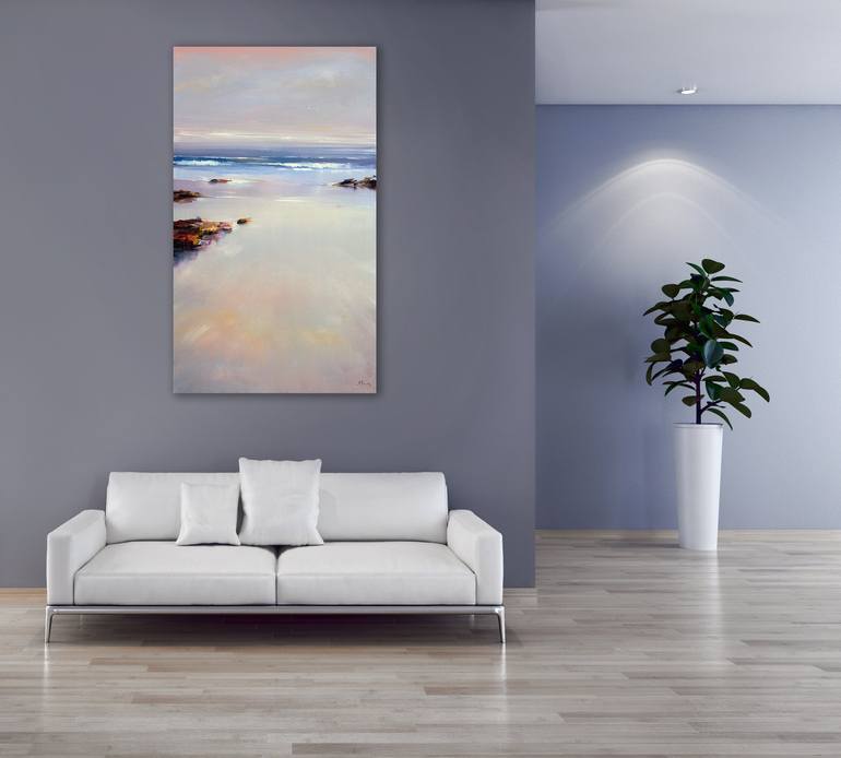 Original Fine Art Beach Painting by Bozhena Fuchs