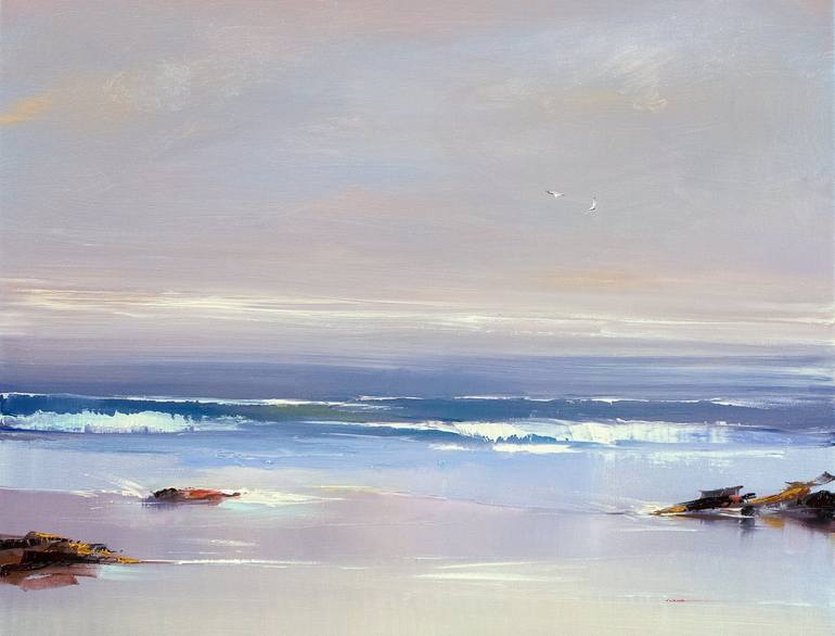 Original Beach Painting by Bozhena Fuchs