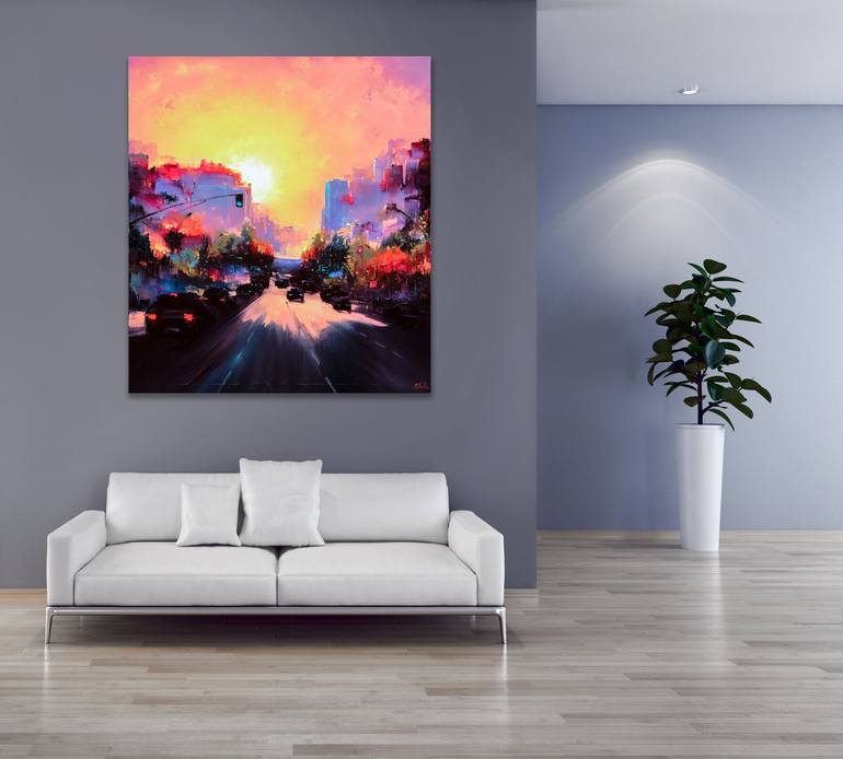 Original Realism Cities Painting by Bozhena Fuchs