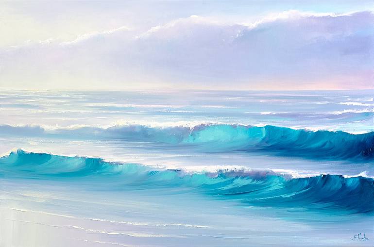The Sound of the waves Painting by Bozhena Fuchs | Saatchi Art