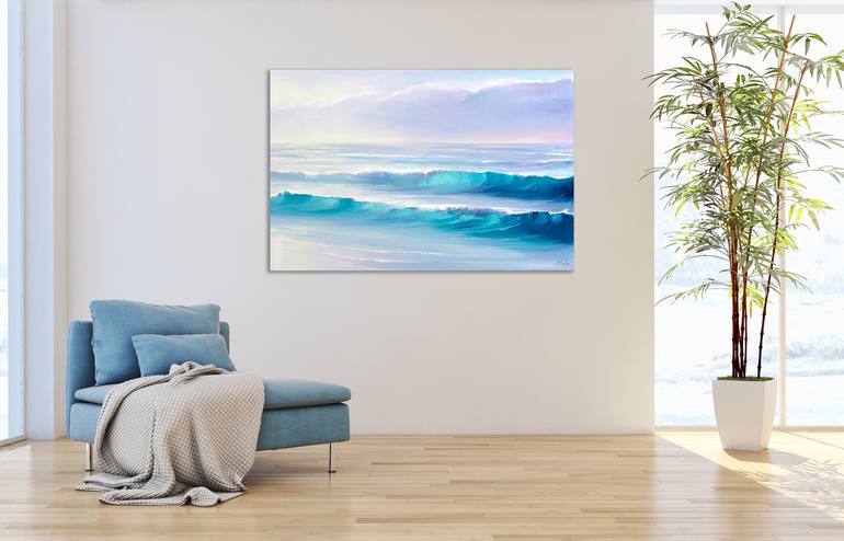 Original Fine Art Seascape Painting by Bozhena Fuchs