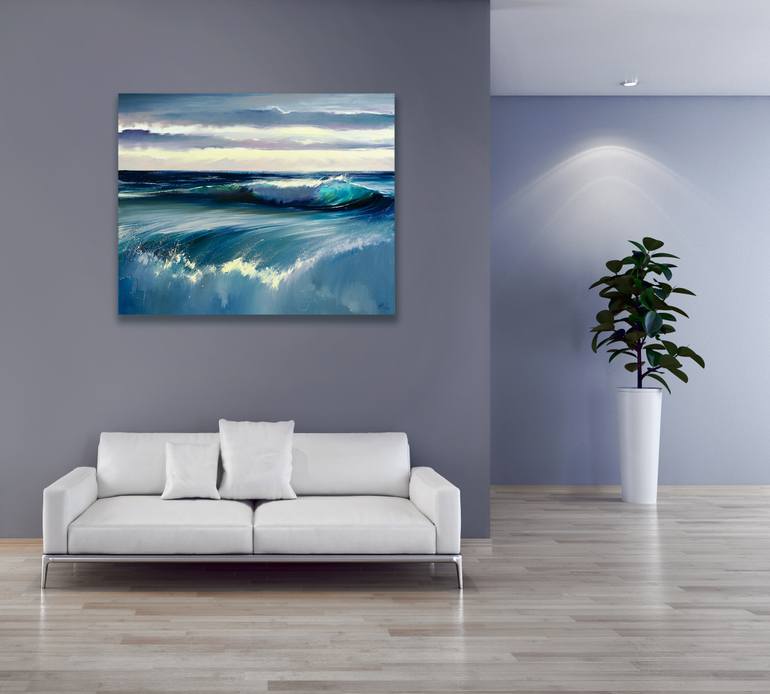 Original Expressionism Seascape Painting by Bozhena Fuchs