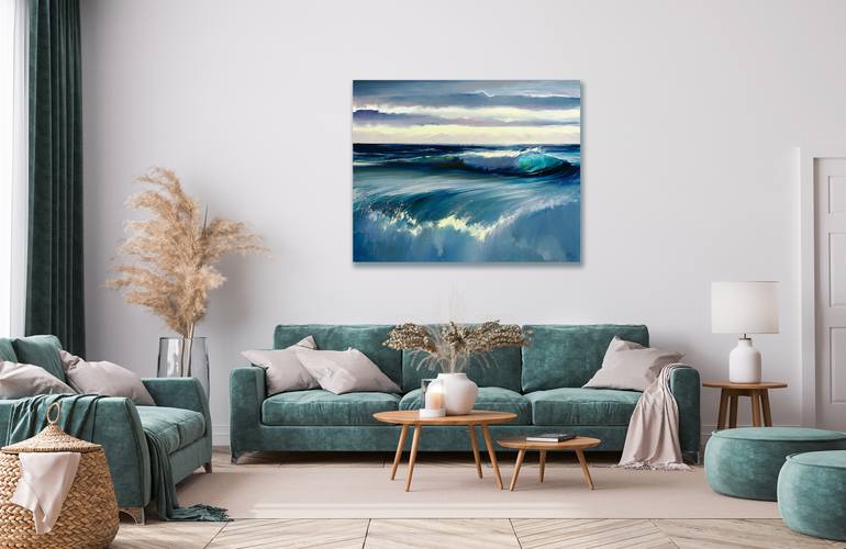 Original Expressionism Seascape Painting by Bozhena Fuchs