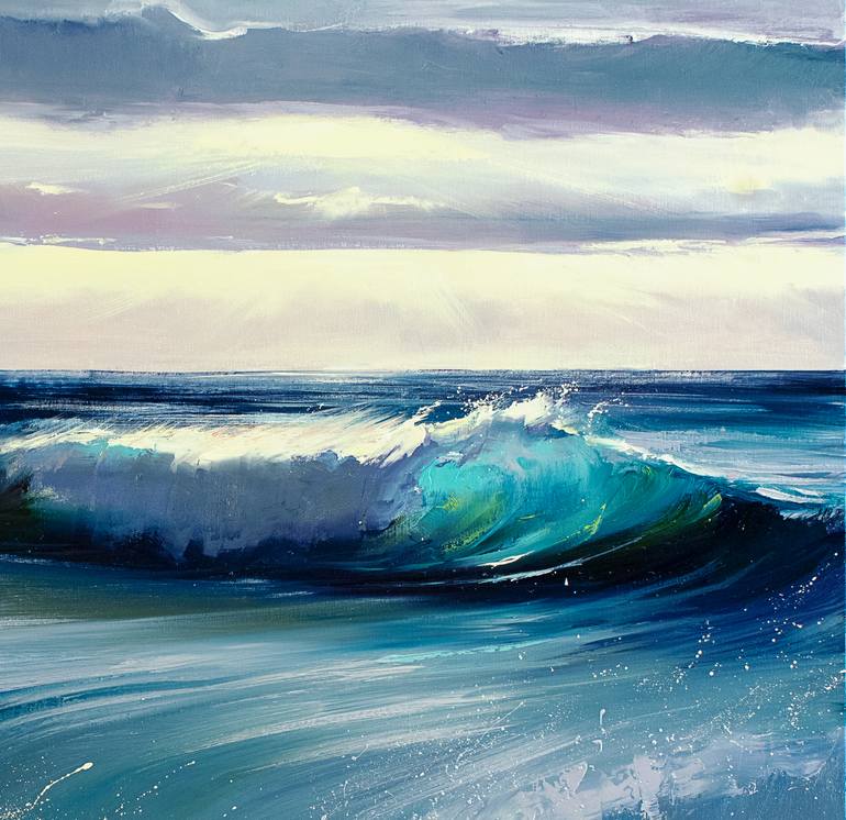 Original Expressionism Seascape Painting by Bozhena Fuchs
