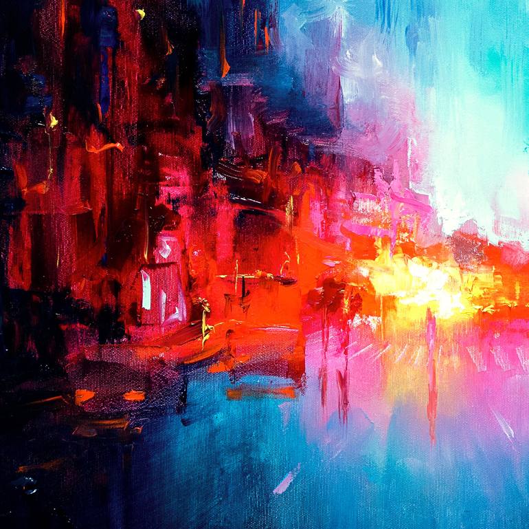 Original Cities Painting by Bozhena Fuchs