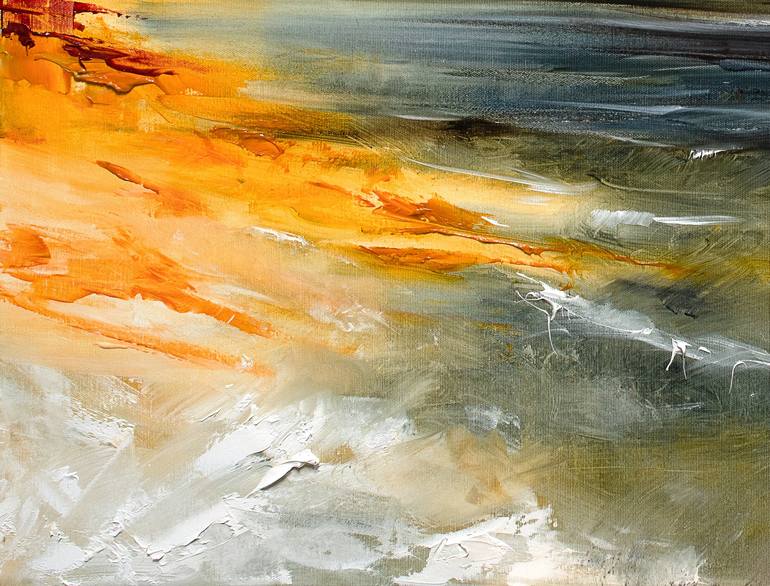 Original Abstract Seascape Painting by Bozhena Fuchs