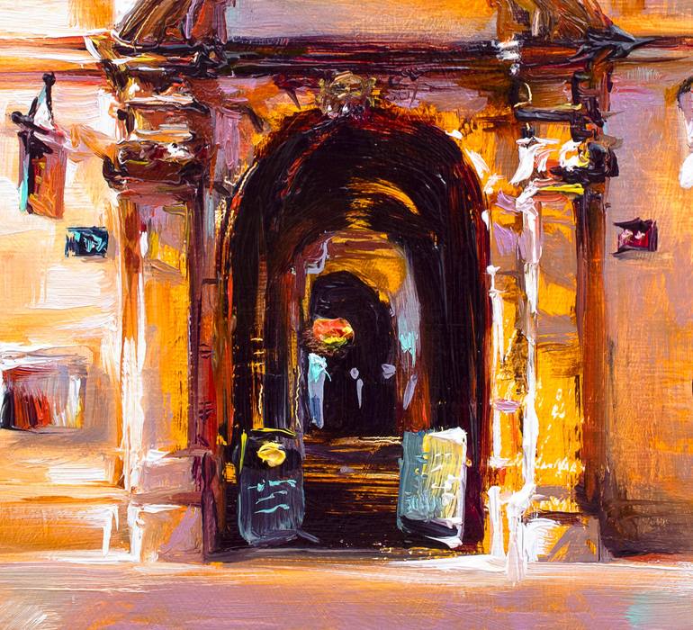 Original Architecture Painting by Bozhena Fuchs