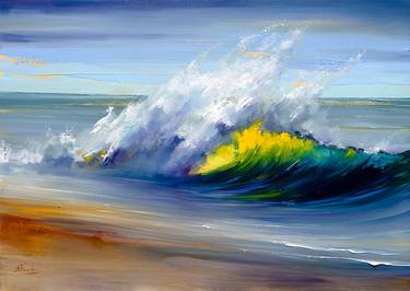 Original Fine Art Beach Paintings by Bozhena Fuchs