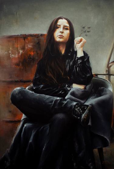 Original Portraiture Women Paintings by Bozhena Fuchs