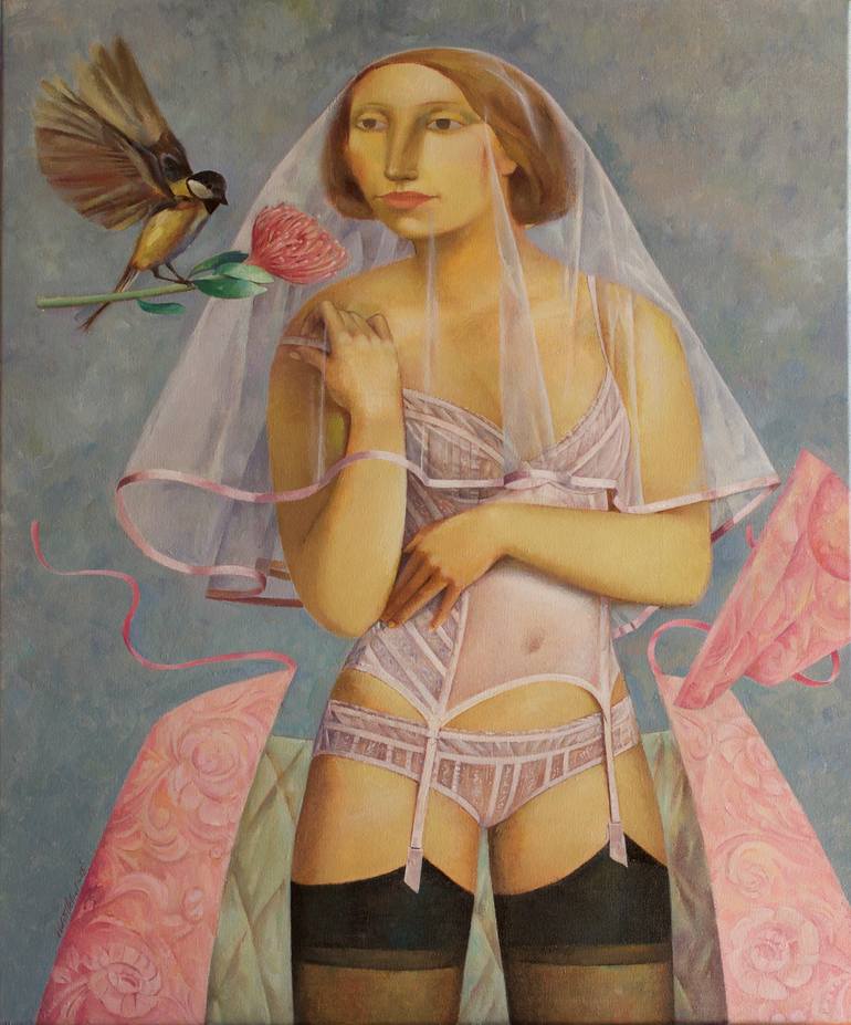 Original Figurative People Painting by Aleksandr Mihaltchuk