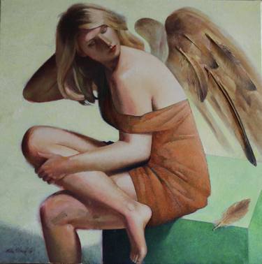 Saatchi Art Artist Aleksandr Mihaltchuk; Paintings, “tired angel” #art