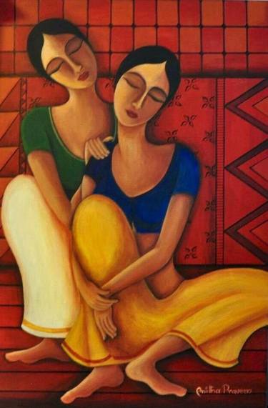 Original Figurative People Paintings by Anitha Praveen