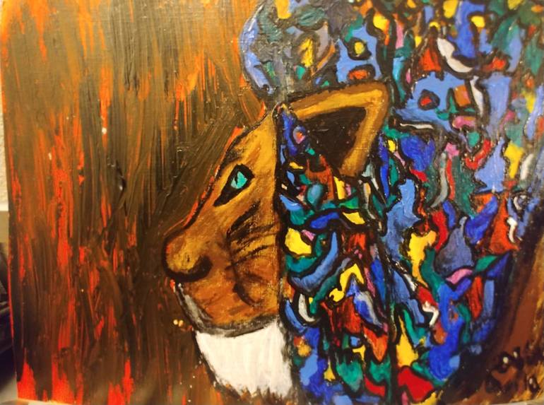 Laith Lion Abstract Painting Art Print