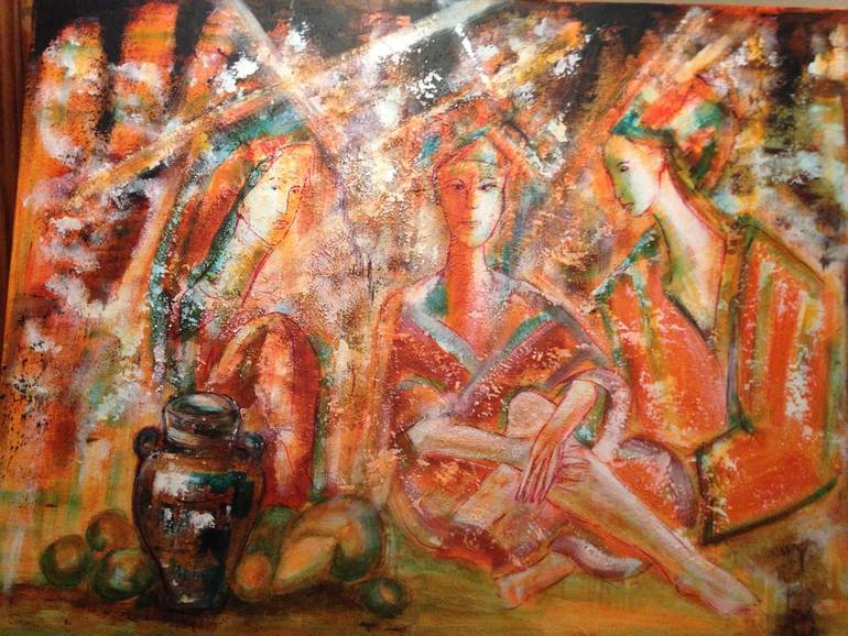 Original Abstract Painting by Diego Soca  Abstract Expressionism Art on Canvas  Couleurs du soir