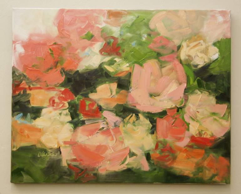 Original Abstract Expressionism Floral Painting by laura varich