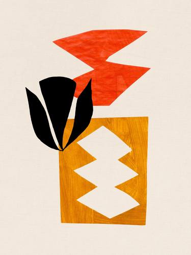 Original Folk Abstract Mixed Media by Ejaaz Haniff